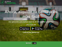 Tablet Screenshot of alquilatucancha.com